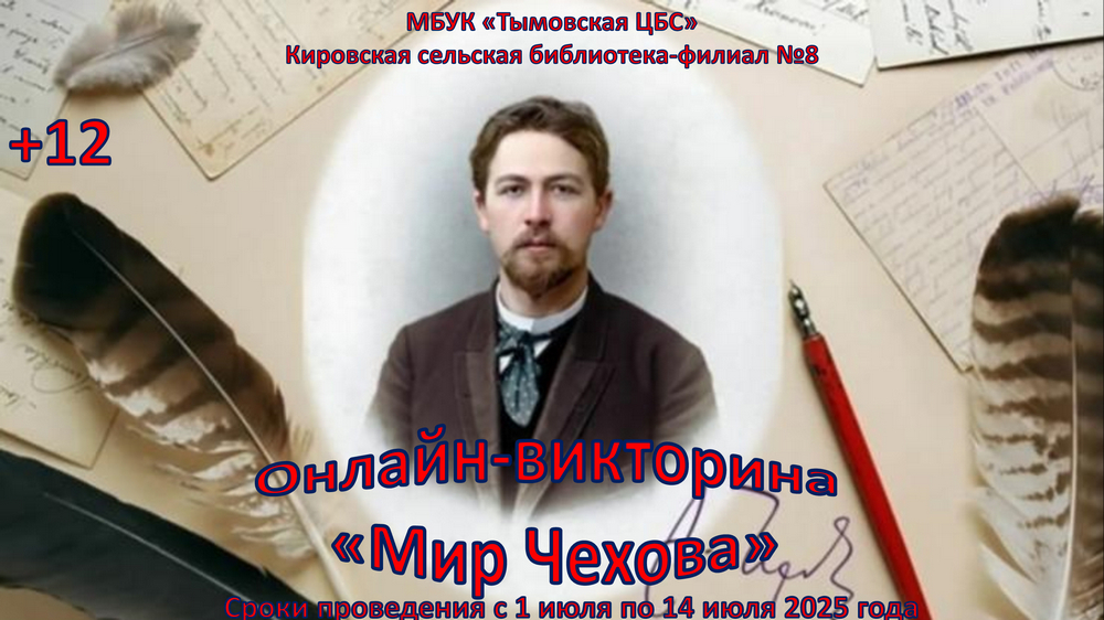 Итоги онлайн-викторины «Мир Чехова»